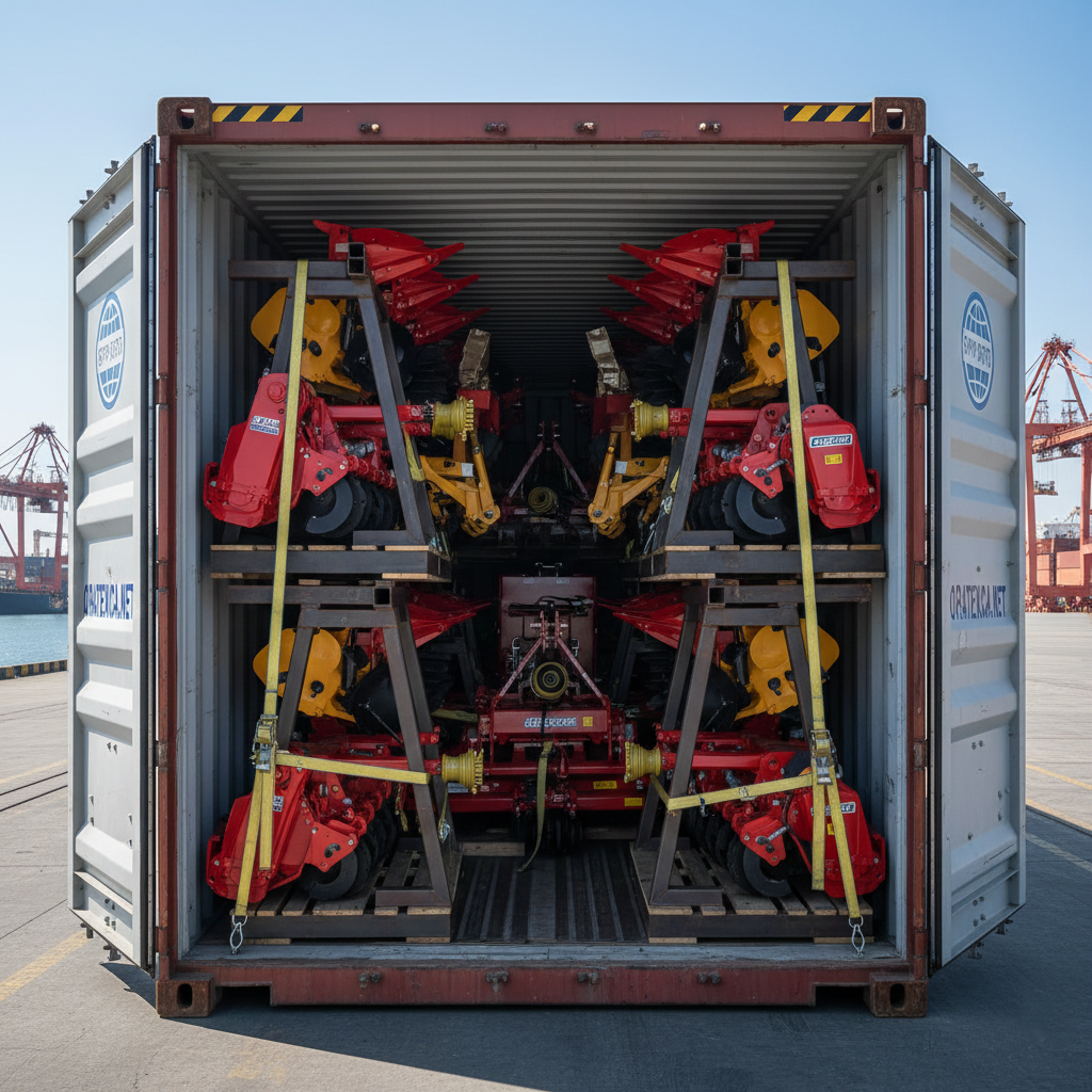 Efficient container loading for tractor implements - Oratexca