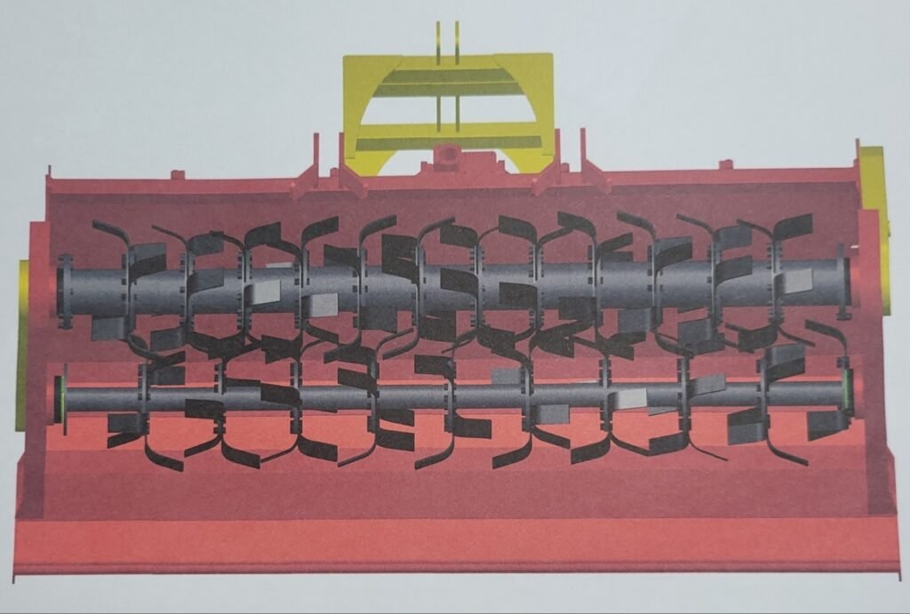 Internal view of ORATEXCA dual-shaft system